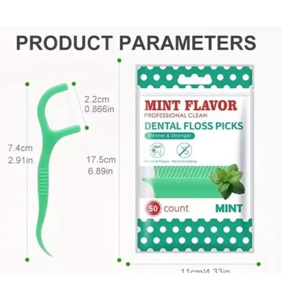 150 Count Mint Dental Floss Picks Thinner & Stronger Professional Clean 1 Pack - Picture 7 of 10